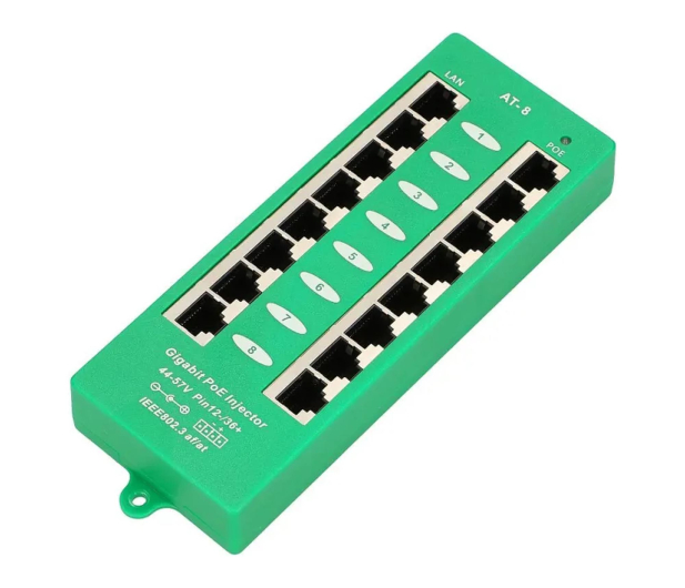 ExtraLink 8 Portowy Gigabit PoE Injector Aktywny, 8 portów Gigabit 802 - 1541538 - zdjęcie 2